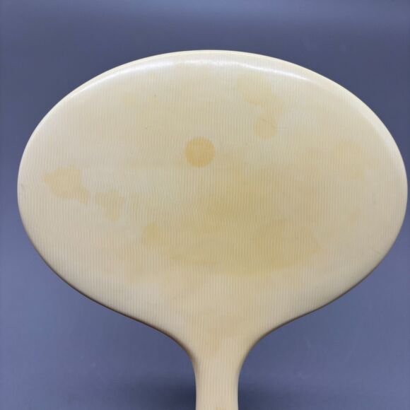 Antique French Ivory Celluloid Hand Mirror Beveled Glass Vanity Art Deco 1920s - Picture 5 of 9